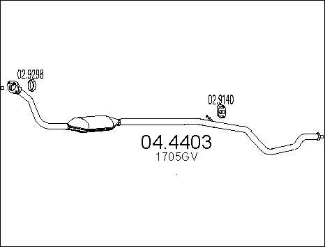 MTS 04.4403 - Каталізатор autocars.com.ua