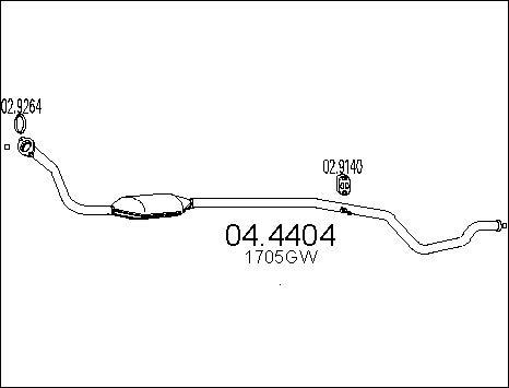 MTS 04.4404 - Каталізатор autocars.com.ua