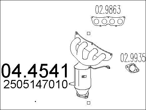 MTS 04.4541 - Каталізатор autocars.com.ua
