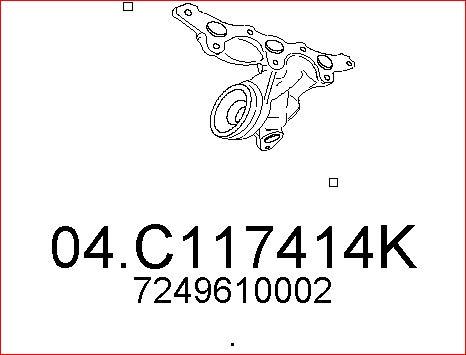 MTS 04.C117414K - Труба выхлопного газа avtokuzovplus.com.ua