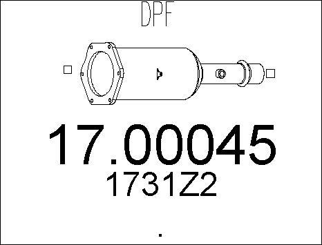 MTS 17.00045 - Сажевый / частичный фильтр, система выхлопа ОГ avtokuzovplus.com.ua