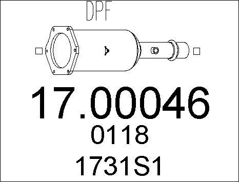 MTS 17.00046 - сажі / частковий фільтр, система вихлопу ОГ autocars.com.ua