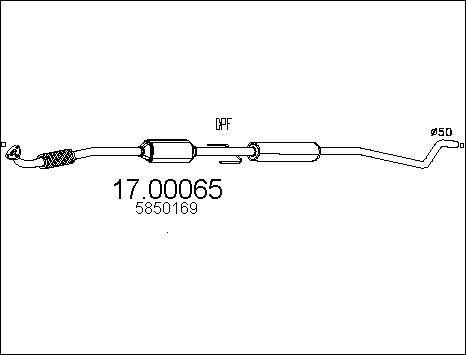 MTS 17.00065 - сажі / частковий фільтр, система вихлопу ОГ autocars.com.ua