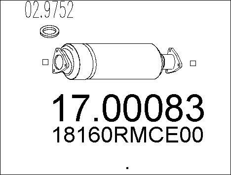 MTS 17.00083 - сажі / частковий фільтр, система вихлопу ОГ autocars.com.ua