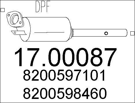 MTS 17.00087 - Сажевый / частичный фильтр, система выхлопа ОГ avtokuzovplus.com.ua