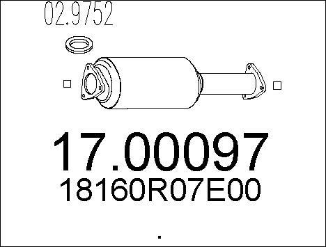 MTS 17.00097 - Сажевый / частичный фильтр, система выхлопа ОГ autodnr.net