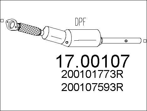 MTS 17.00107 - сажі / частковий фільтр, система вихлопу ОГ autocars.com.ua