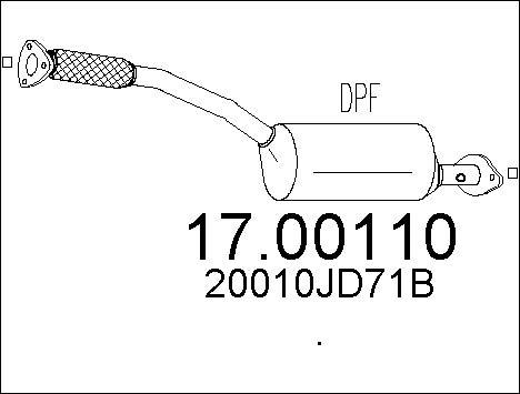 MTS 17.00110 - Сажевый / частичный фильтр, система выхлопа ОГ avtokuzovplus.com.ua