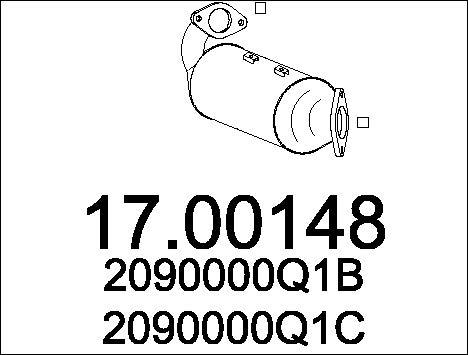 MTS 17.00148 - сажі / частковий фільтр, система вихлопу ОГ autocars.com.ua
