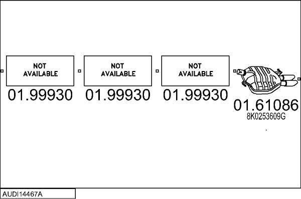 MTS AUDI14467A115111 - Система випуску ОГ autocars.com.ua