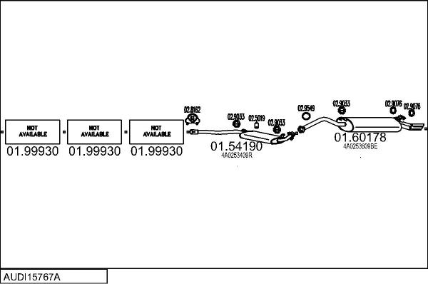 MTS AUDI15767A021316 - Система випуску ОГ autocars.com.ua