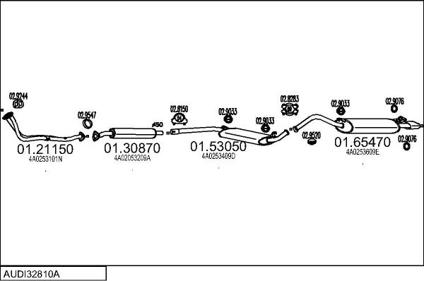 MTS AUDI32810A001383 - Система випуску ОГ autocars.com.ua