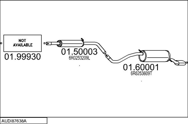 MTS AUDI87638A011782 - Система выпуска ОГ avtokuzovplus.com.ua