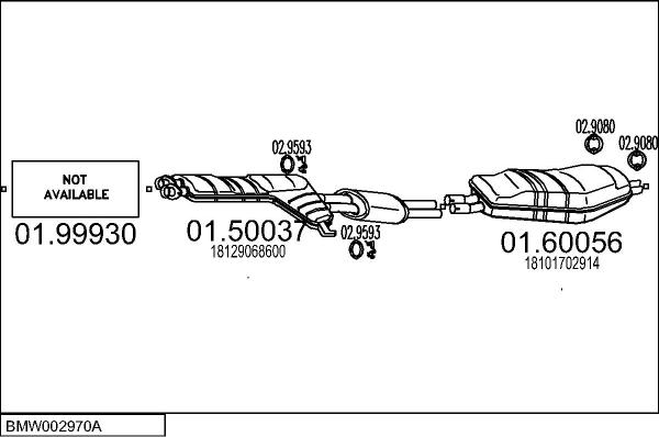 MTS BMW002970A000290 - Система випуску ОГ autocars.com.ua