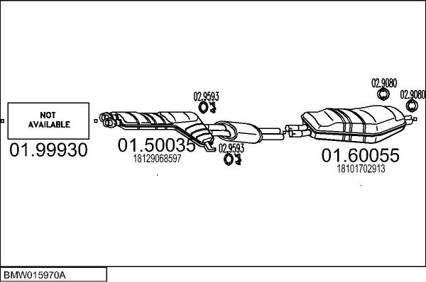 MTS BMW015970A000287 - Система випуску ОГ autocars.com.ua