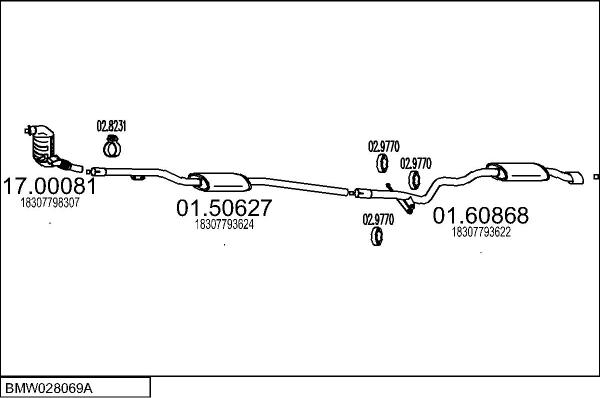 MTS BMW028069A019953 - Система випуску ОГ autocars.com.ua