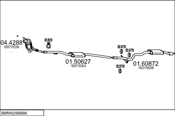 MTS BMW029069A019953 - Система випуску ОГ autocars.com.ua