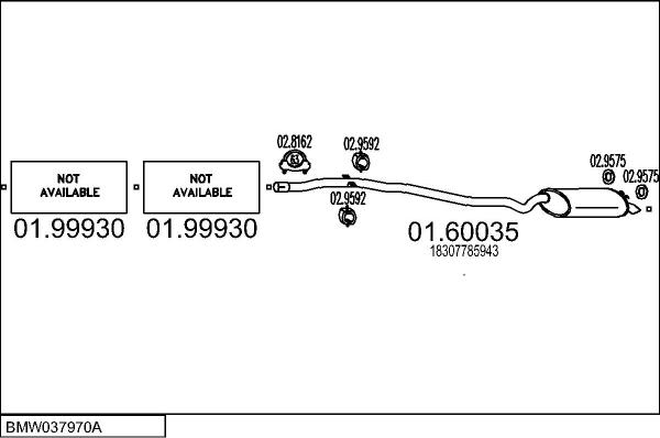 MTS BMW037970A014599 - Система випуску ОГ autocars.com.ua