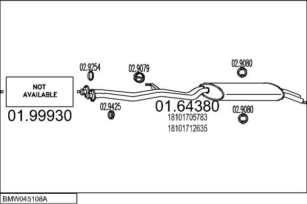 MTS BMW045108A000036 - Система випуску ОГ autocars.com.ua