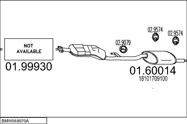 MTS BMW048970A008784 - Система випуску ОГ autocars.com.ua