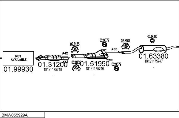 MTS BMW055929A000228 - Система випуску ОГ autocars.com.ua