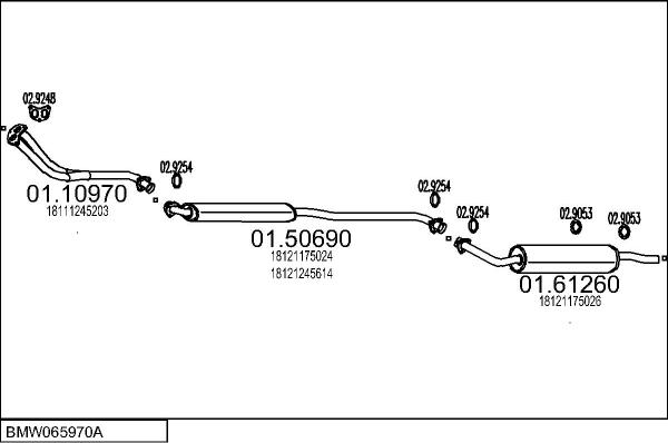 MTS BMW065970A000018 - Система випуску ОГ autocars.com.ua