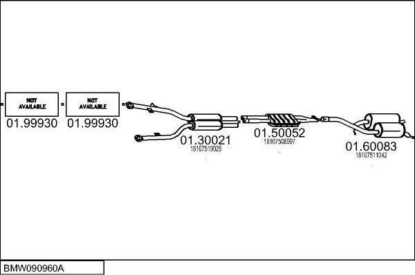 MTS BMW090960A016179 - Система випуску ОГ autocars.com.ua