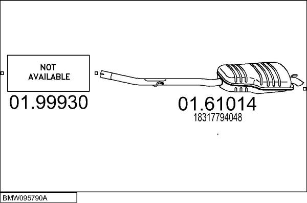 MTS BMW095790A016190 - Система випуску ОГ autocars.com.ua