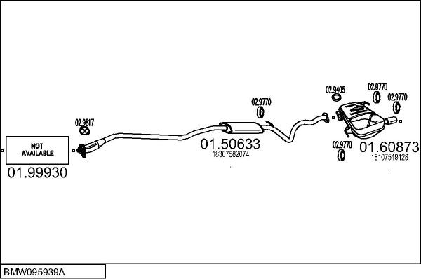 MTS BMW095939A019496 - Система випуску ОГ autocars.com.ua