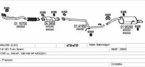 MTS C010064000331 - Система випуску ОГ autocars.com.ua