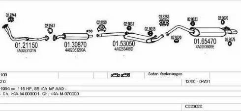 MTS C020020000384 - Система випуску ОГ autocars.com.ua