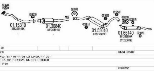 MTS C020166000531 - Система випуску ОГ autocars.com.ua