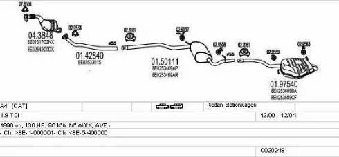 MTS C020248000619 - Система випуску ОГ autocars.com.ua