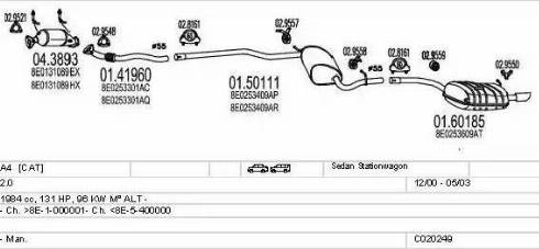 MTS C020249000620 - Система випуску ОГ autocars.com.ua