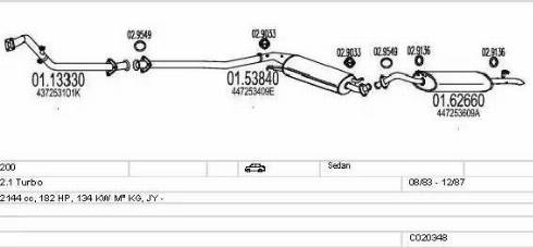 MTS C020348008452 - Система випуску ОГ autocars.com.ua