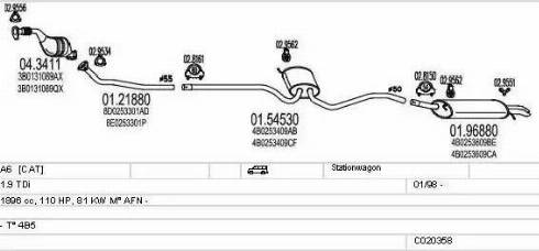 MTS C020358008089 - Система выпуска ОГ avtokuzovplus.com.ua