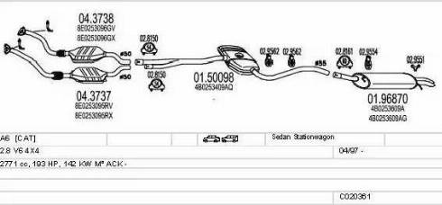 MTS C020361008071 - Система випуску ОГ autocars.com.ua