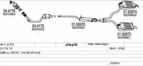 MTS C020371010903 - Система випуску ОГ autocars.com.ua