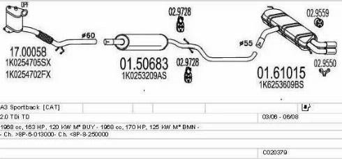 MTS C020379013563 - Система випуску ОГ autocars.com.ua