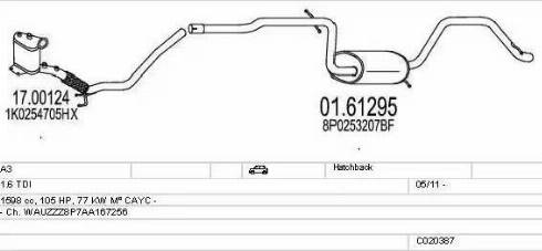 MTS C020387027145 - Система випуску ОГ autocars.com.ua