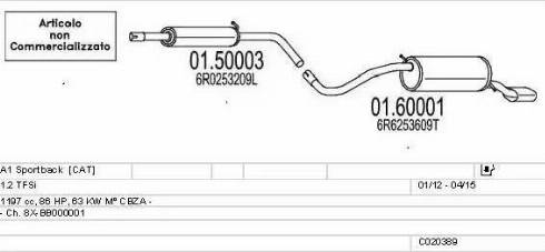 MTS C020389027215 - Система випуску ОГ autocars.com.ua