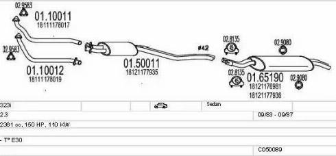 MTS C050089000787 - Система випуску ОГ autocars.com.ua