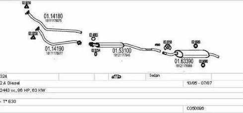 MTS C050096000792 - Система випуску ОГ autocars.com.ua