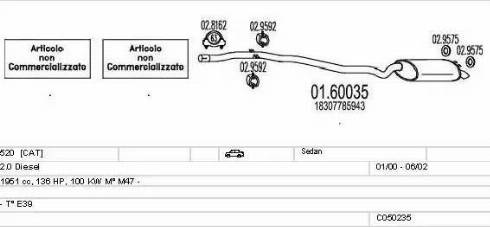 MTS C050235009003 - Система випуску ОГ autocars.com.ua