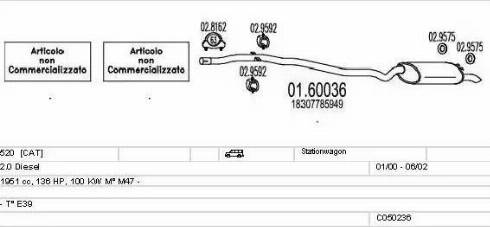 MTS C050236009004 - Система випуску ОГ autocars.com.ua