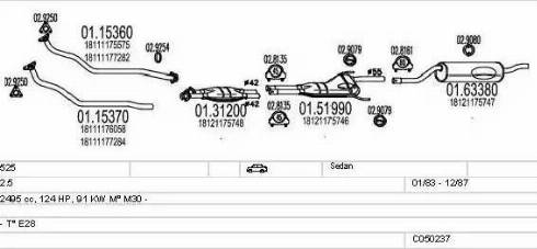 MTS C050237008446 - Система випуску ОГ autocars.com.ua