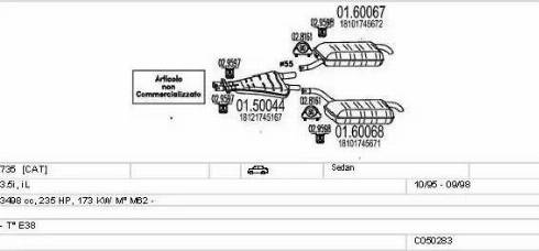 MTS C050283008346 - Система випуску ОГ autocars.com.ua