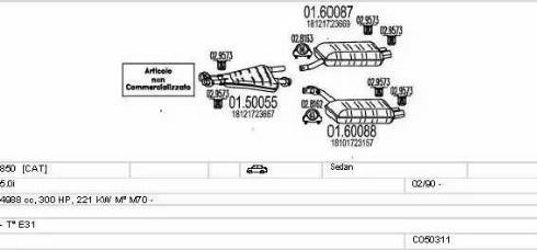 MTS C050311007913 - Система випуску ОГ autocars.com.ua