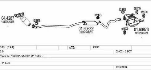 MTS C050336010214 - Система випуску ОГ autocars.com.ua