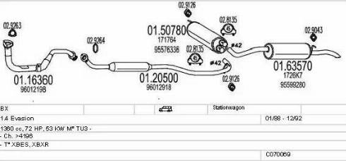 MTS C070069000991 - Система випуску ОГ autocars.com.ua